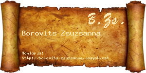 Borovits Zsuzsanna névjegykártya